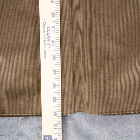 Stafford Mens 42R Brown Taupe Corduroy Sport Coat Blazer Elbow‎ Patch - Picture 13 of 16